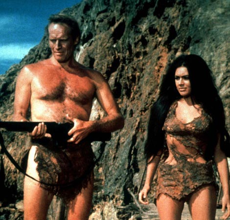 El machote y la mujer florero en `El planeta de los simios´