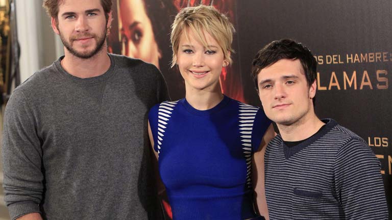 Liam Hemsworth, Jennifer Lawrence y Josh Hutcherson presentaron `Los juegos del hambre: En llamas´ en Madrid