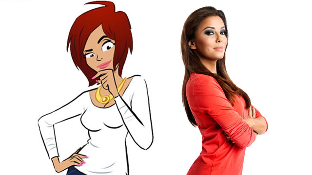 Eva Longoria y su réplica animada en `Mother up´