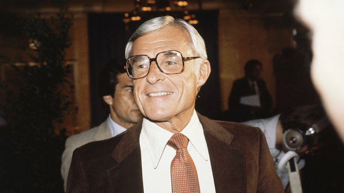 NBC?s chief executive Grant Tinker at a press conference on July 13, 1981. (AP Photo)