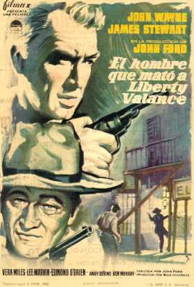 Cartel de "El hombre que mató a Liberty Valance"